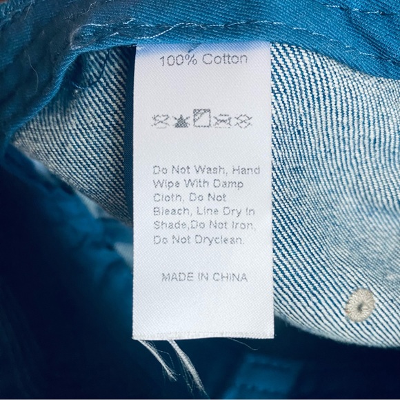 SHEIN Unisex Denim Blue Jean Adjustable Baseball Cap Hat One Size - Picture 7 of 7